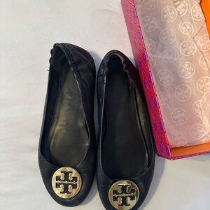 Tory Burch Black Ballet Flats